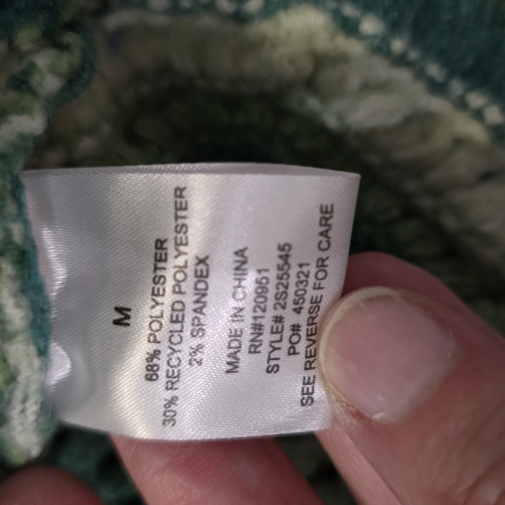 Hippie Rose Shades Of Green Crop Womens Sweater M‎ - Picture 8 of 9